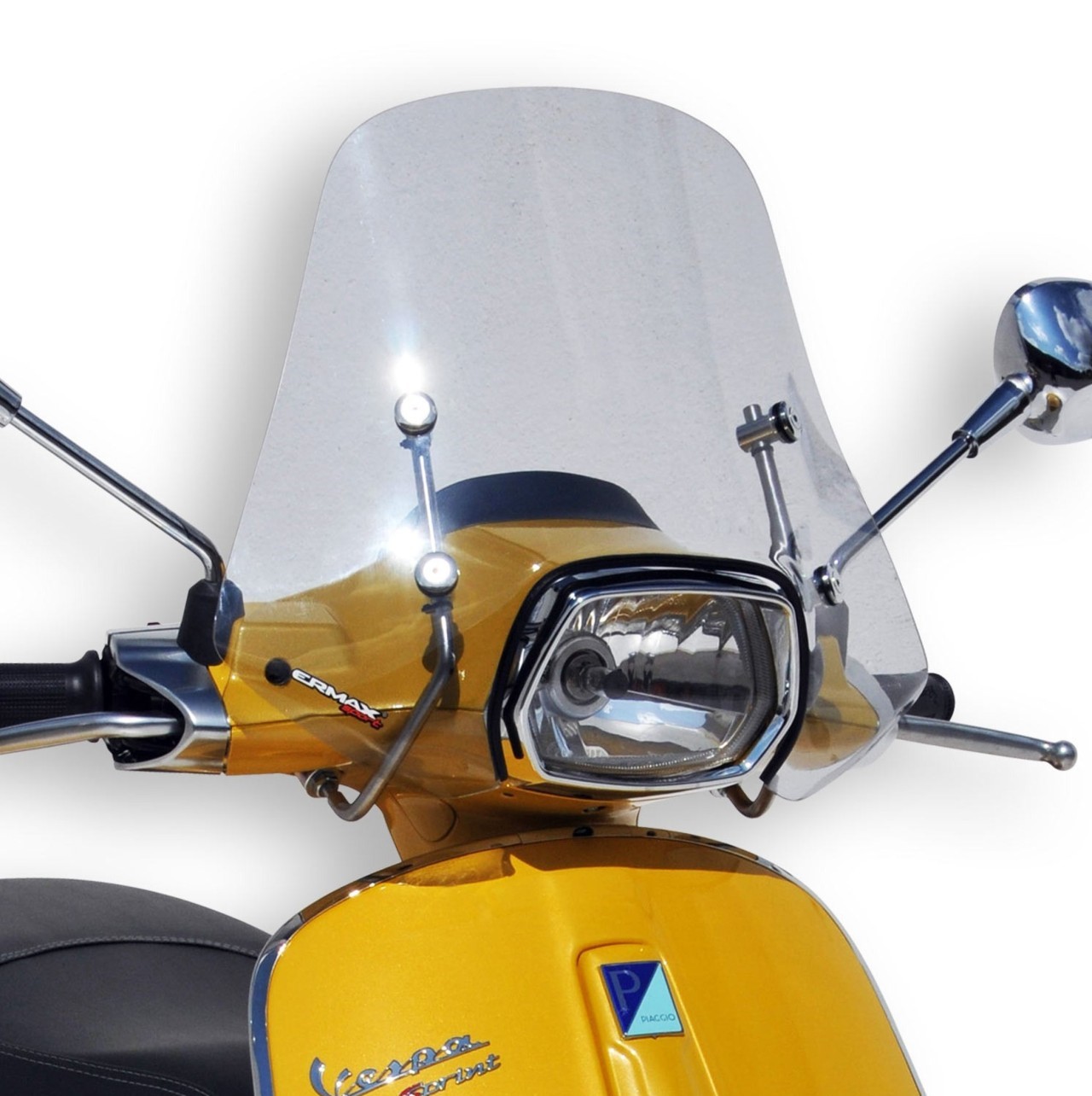 Parabrisas ERMAX Sport H 400 mm para Vespa Sprint 50-150cc 2T/4T, negro