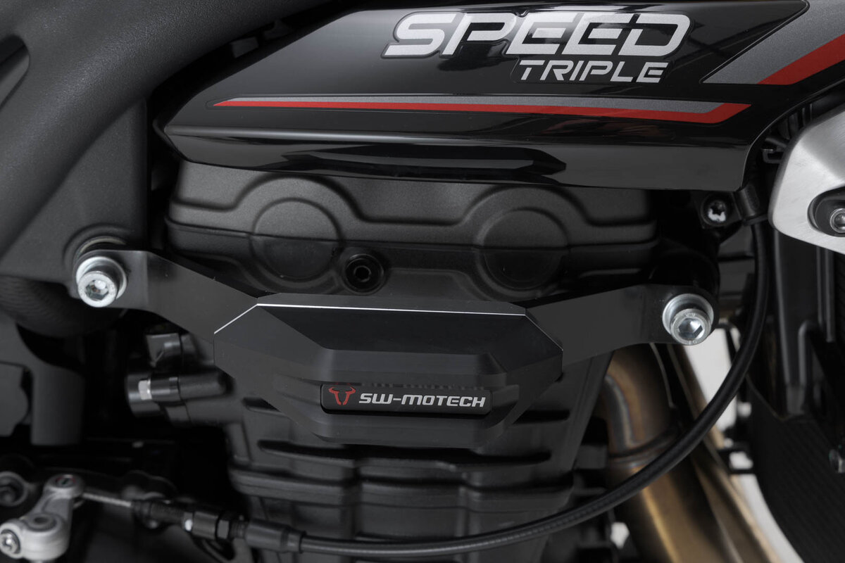 Kit de crash pad SW-Motech negro para Triumph Speed Triple 1200 RR /RS