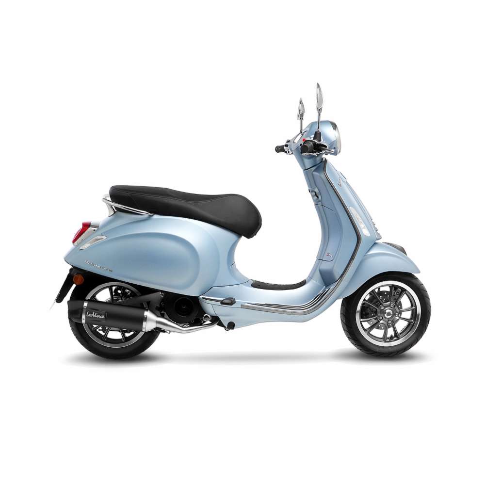 Escape LeoVince SBK Nero para Vespa Primavera 125, acero inoxidable negro, slip on, E-certificate