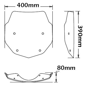Parabrisas central para BMW R 1200 GS LC /Ralley /Adventure LC, R 1250 GS