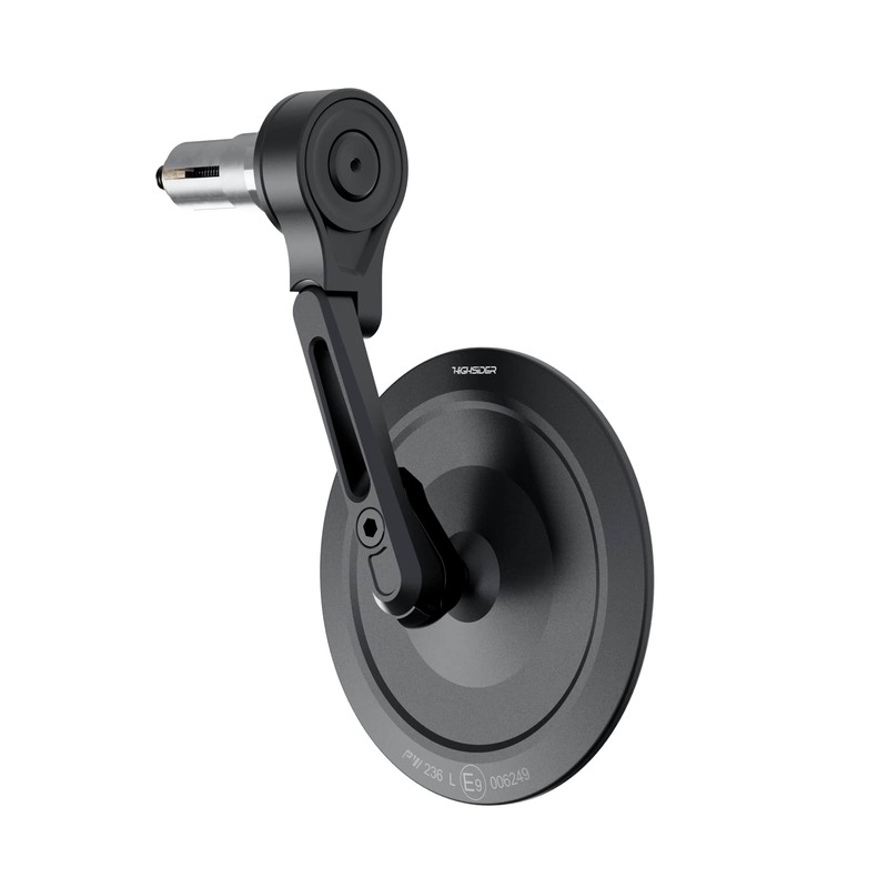 HIGHSIDER pro espejo de manillar Montana-Slim Negro Corto (1ud.)