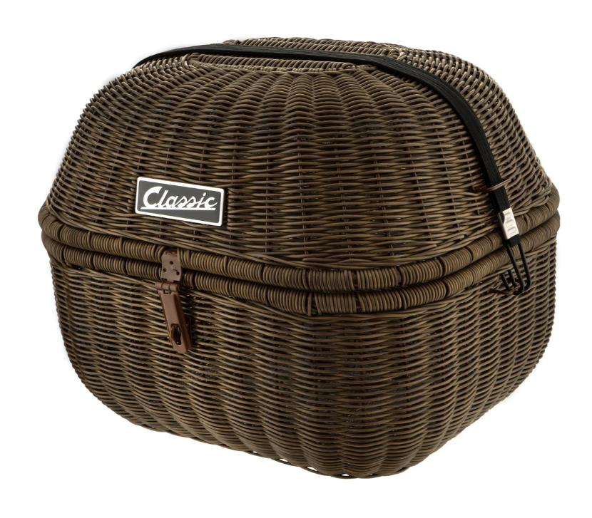 Kit de cesta portaequipajes "Classic" con portaequipajes para Vespa LX/LXV/S 50-150ccm, marrón oscuro