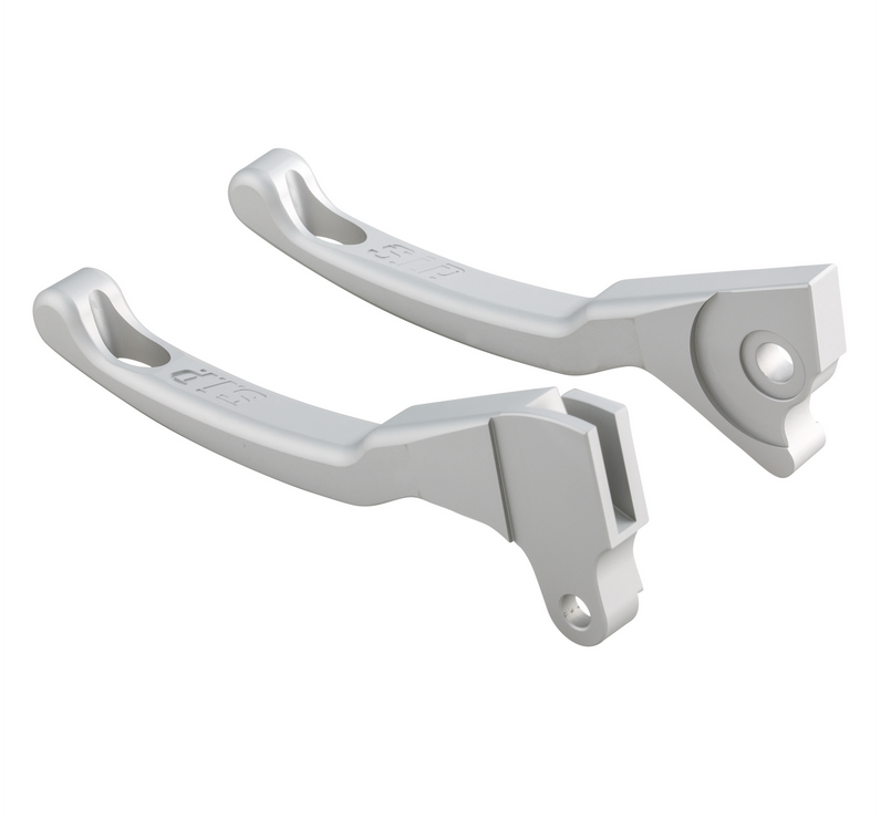 Juego de manetas de freno deportivas Shorty para Vespa LX /LXV /S /Primavera /Sprint 50-150ccm, plata mate