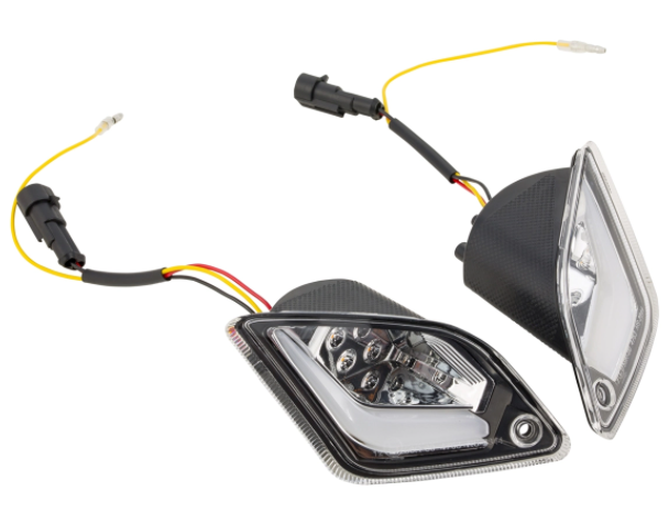 Kit de indicadores delanteros y traseros para Vespa GTS/GTS Super/GTV 125-300cc ('14-), transparente
