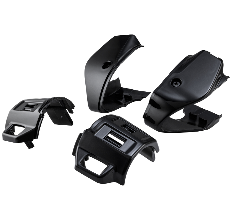 Tapa de la unidad de interruptores, izquierda y derecha para Vepsa Primavera/Sprint/Elettrica, negro brillante