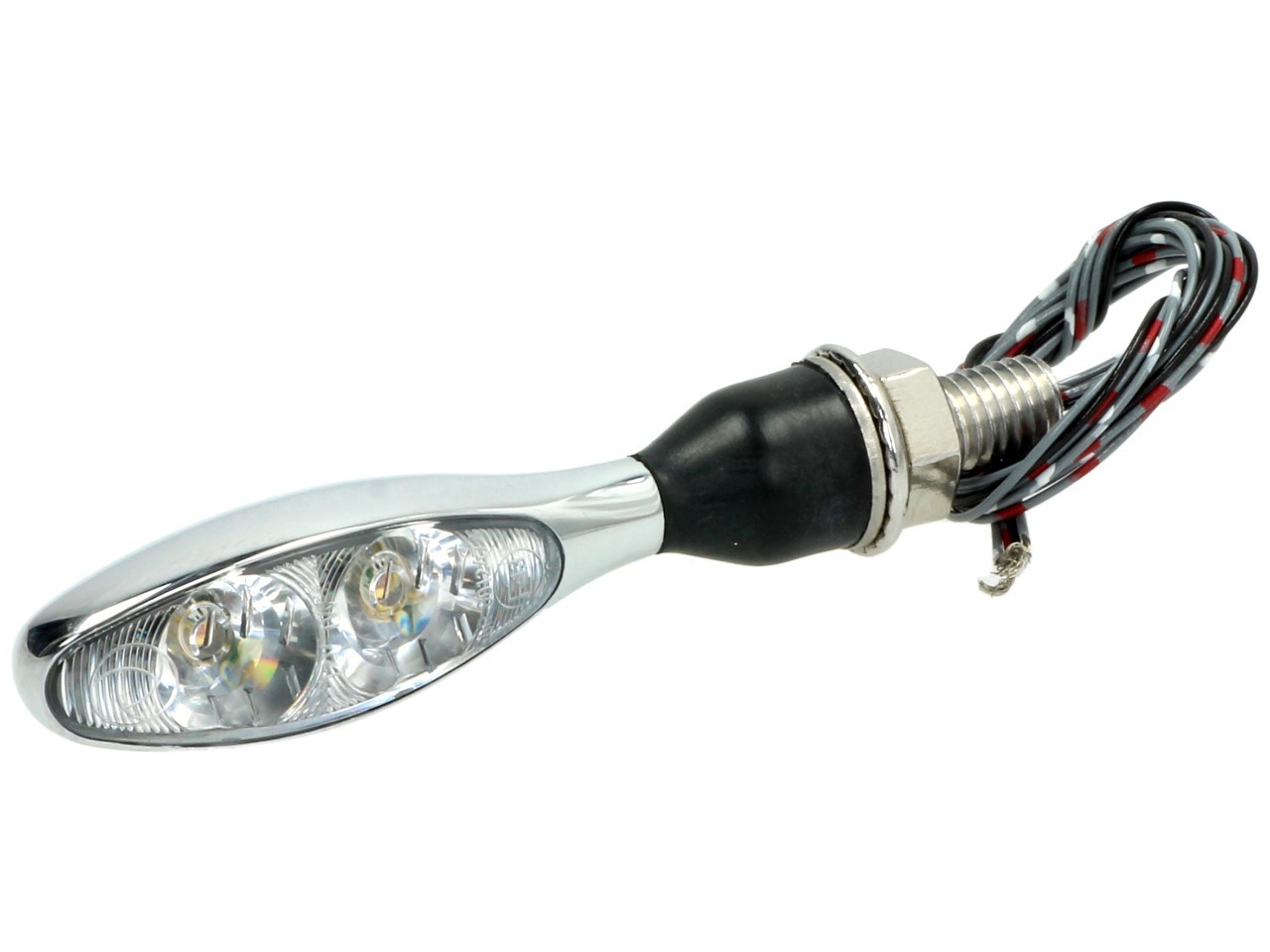 Indicador Kellermann, luz trasera y de freno, Micro 1000 DF, acero, LED, HL/HR, 12 V, cromo brillante