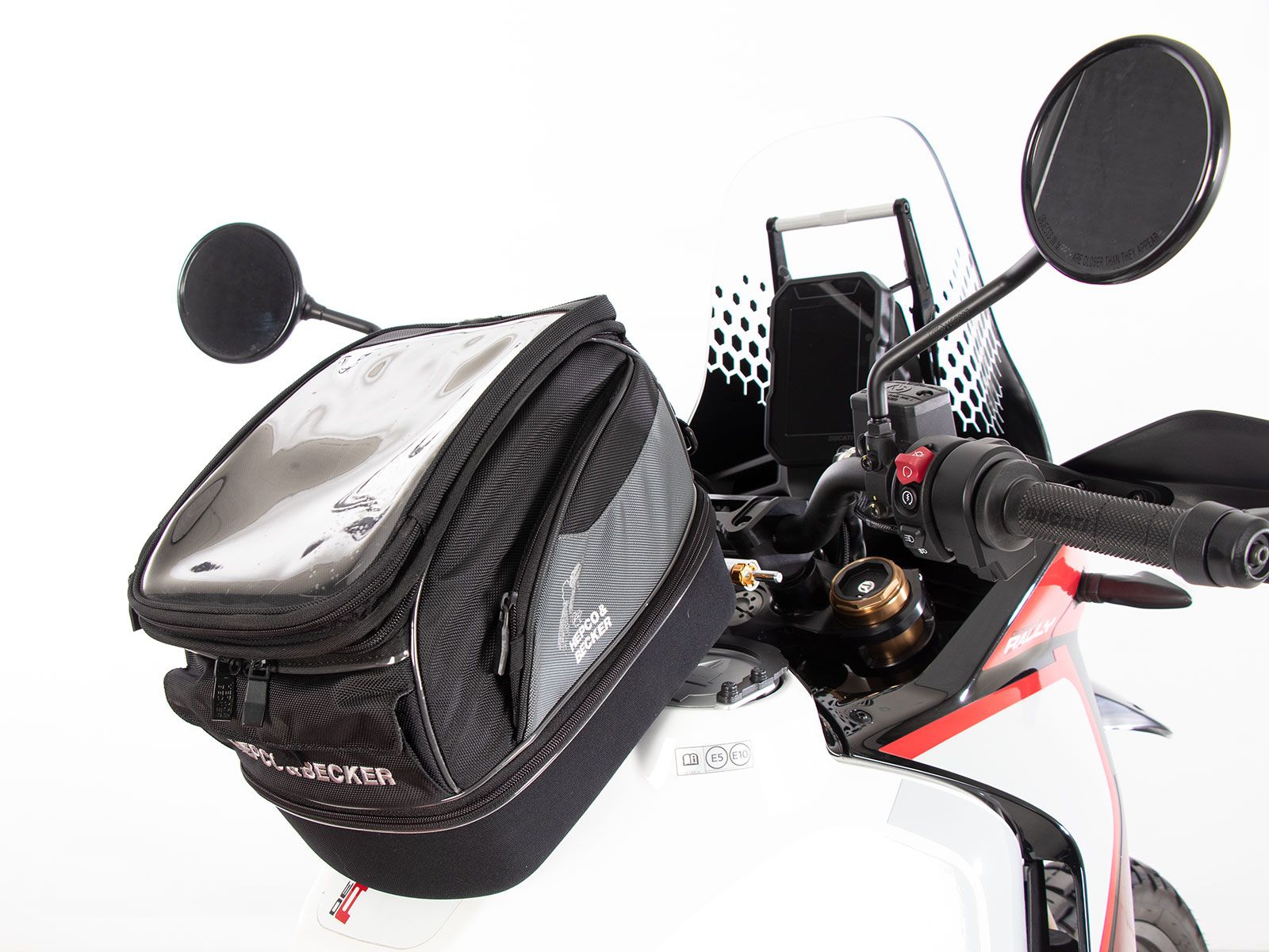 Anilla de depósito básica incl. unidad de cierre de la bolsa de depósito para Ducati DesertX Rally (24-) Hepco & Becker