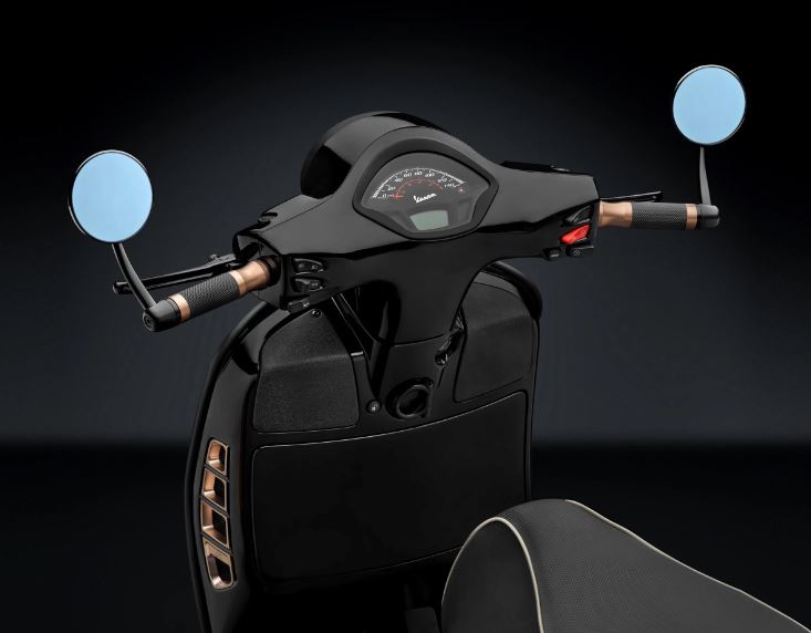 Espejo de manillar RIZOMA "SPIRIT RS" para Vespa GTS/GTS Super/GTV/GT, inscripción bronce
