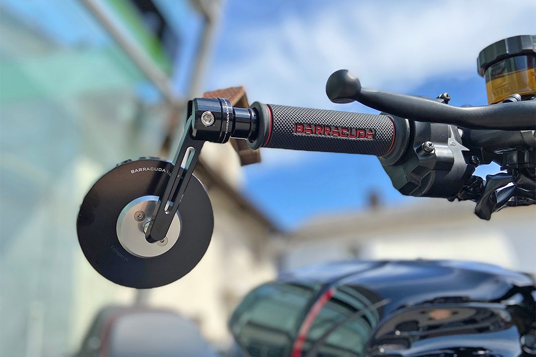 Espejo Barracuda SKIN-S BAR END B-LUX negro/plata