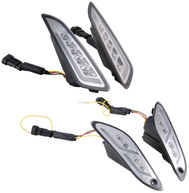 Kit de indicadores delanteros y traseros para Vespa Primavera/Sprint 125-150cc 2T/4T AC, tintados