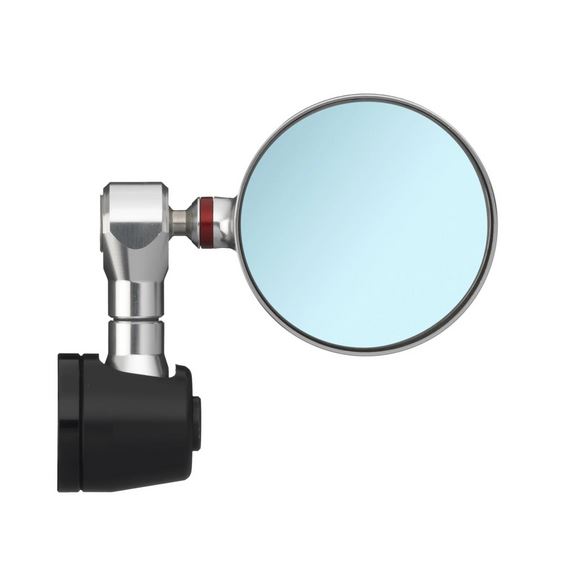 Espejo de extremo de manillar RIZOMA "SPY-R" Ø 57 mm izquierda o derecha para Vespa, anodizado negro/plata