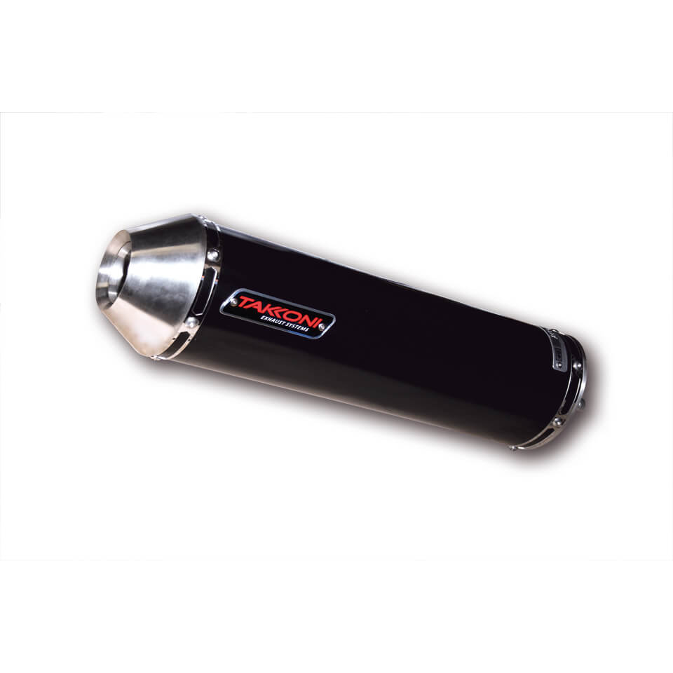 Silenciador trasero Takkoni Suzuki SV 650 /S (99-03), acero inoxidable negro, homologado E