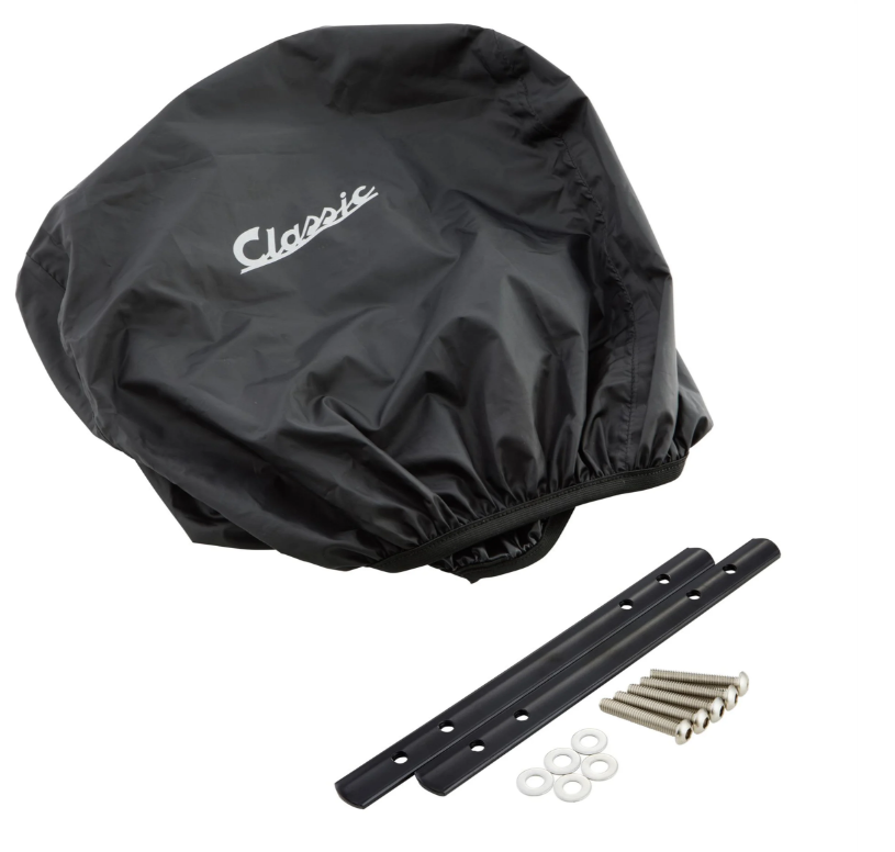Kit de cesta portaequipajes "Classic" con portaequipajes para Vespa LX/LXV/S 50-150ccm, marrón oscuro