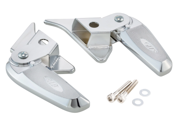 Reposapiés derecho e izquierdo para Vespa Primavera/​Sprint 50-150ccm 2T/​4T AC, cromo/cromo