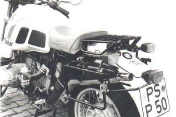 Portamaletas lateral fijo negro para BMW R 80 GS Paris-Dakar (84-87) Hepco & Becker