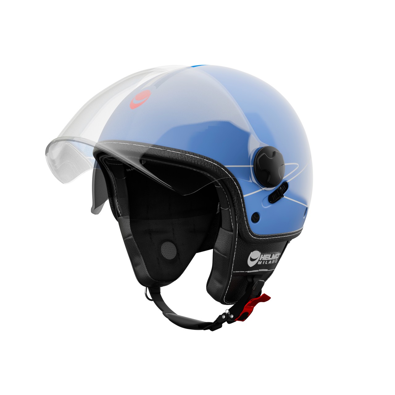 Helmo Milano Demi Jet Eos azul brillante