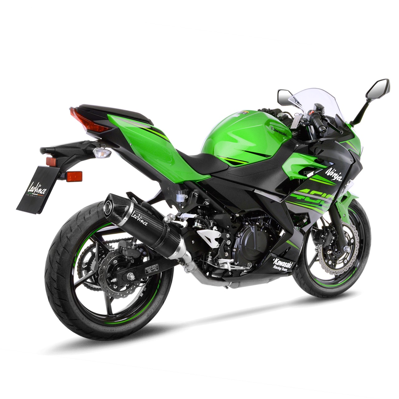 Escape LeoVince LV One Evo para Kawasaki Ninja 400 /Z 400, carbono, slip on, E-certificate