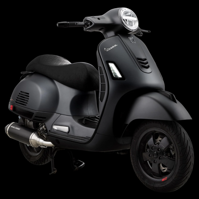 Asiento deportivo "Black Editiont" para Vespa GTS/GTS Super/GTV 125-300ccm (14-), acolchado negro