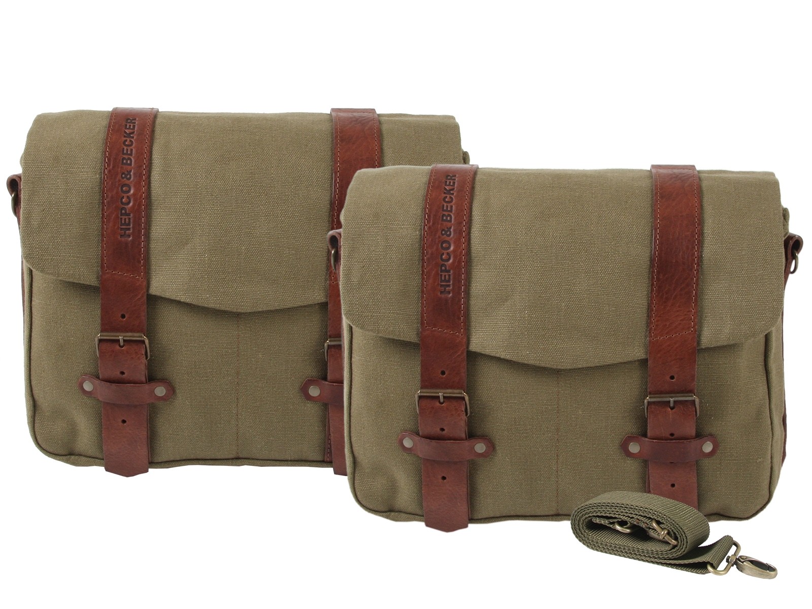 Juego de bolsas de mensajero LEGACY L/L verde para portador C-Bow Hepco & Becker