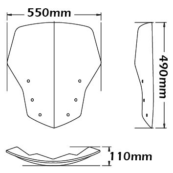 Parabrisas bajo para BMW K 1200 GT /K 1300 GT, transparente