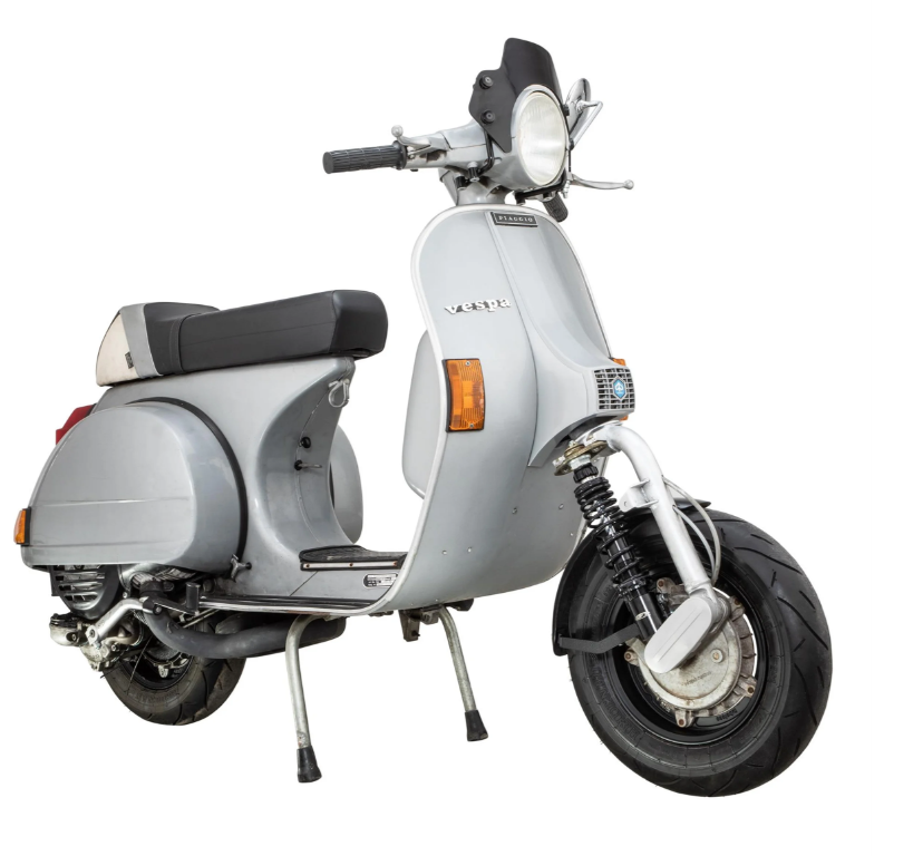 Guardabarros 2.0 Garelli Race EVO II para Vespa PX 80-200ccm, GRP negro, soporte negro