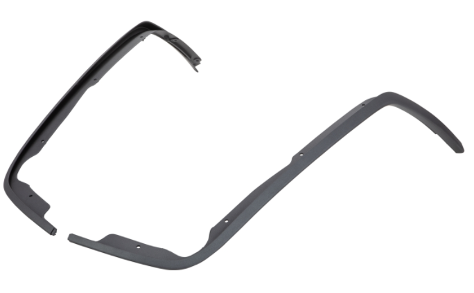 Protector de piernas de tubo de ranura mono gris mate para Vespa Primavera/Sprint 50-150ccm