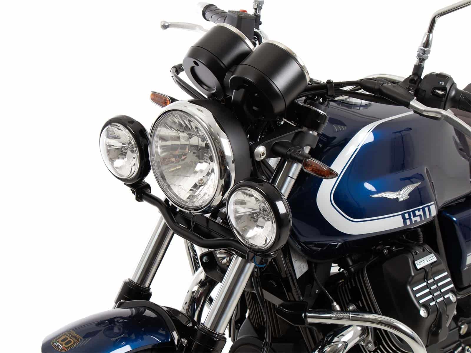 Faro auxiliar Twinlight incl. soporte y cable negro para Moto Guzzi V7 850 Stone (25- )