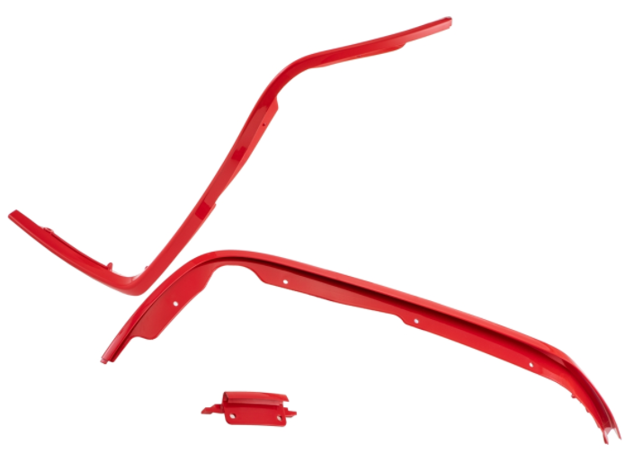Protector de piernas de tubo mono ranura rojo para Vespa Primavera/Sprint 50-150ccm