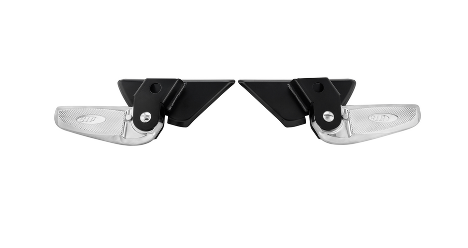 Estriberas derecha e izquierda para Vespa LX /LXV /S 50-150cc, negro/cromo