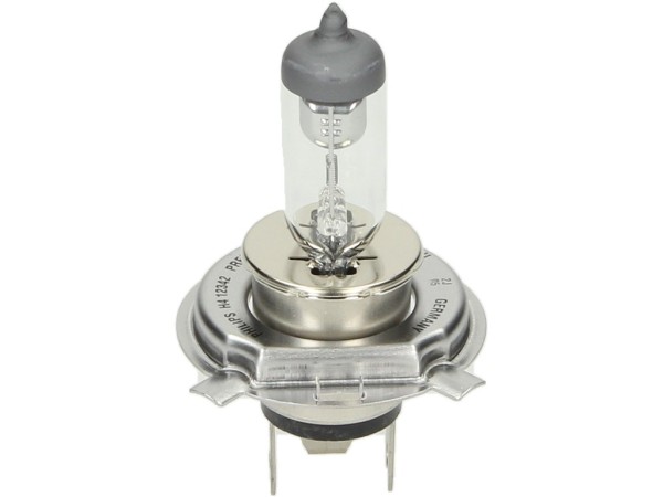 Bombilla Philips, H4, Vision+30% más de luz, 12 V, 60/55 W, P43t