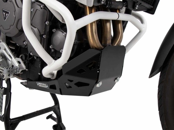 Placa de protección del motor negra para Triumph Tiger 900 Rally / GT / PRO (20-) Hepco & Becker