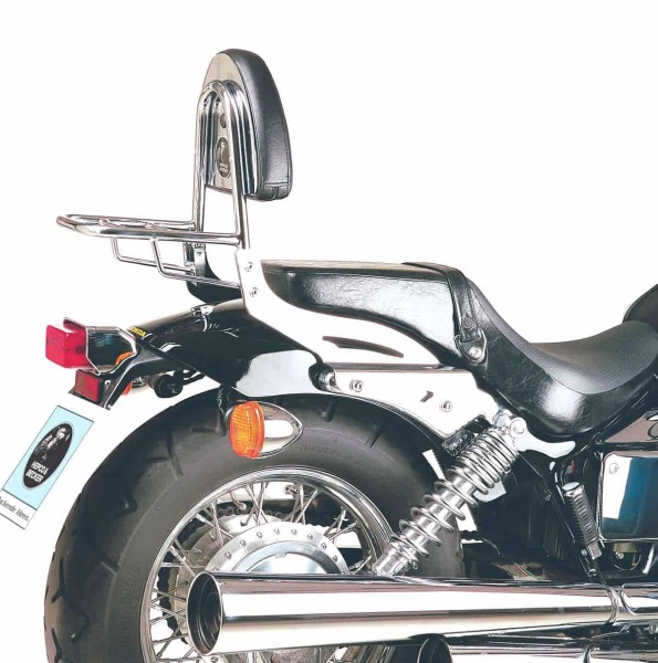 Sissybar con portaequipajes cromado para Honda VT 750 DC Black Widow (00-03) Hepco & Becker