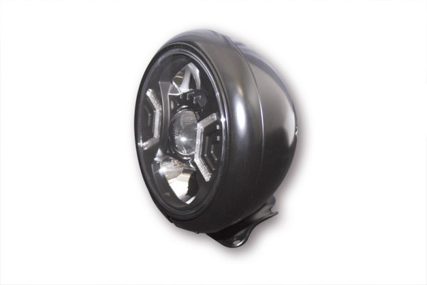 HIGHSIDER pro 7 pulgadas faro delantero HD-Style Tipo 2 LED negro homologado E (1ud.)