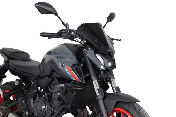 Parabrisas de competición MRA "NRN" negro para Yamaha MT-07 (21-24)