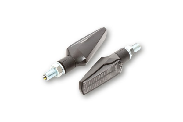 HIGHSIDER Smart Fineline Carcasa del intermitente LED negro / lente gris humo (par), delantero y trasero