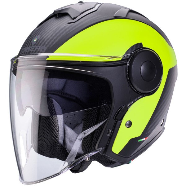 Casco Caberg Soho Milano negro mate/amarillo fluo