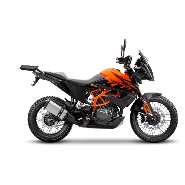 Soporte para baúl Shad Top Case, pintado en negro, para la KTM 390 Adventure (20-24)