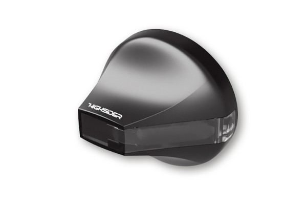 HIGHSIDER Pro Flight Indicador LED de fin de manillar carcasa negro / lente gris humo (par), delantero
