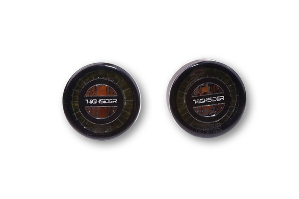HIGHSIDER pro Rocket LED intermitente/luz de posición negro/tintado 2en1, homologado E (par)