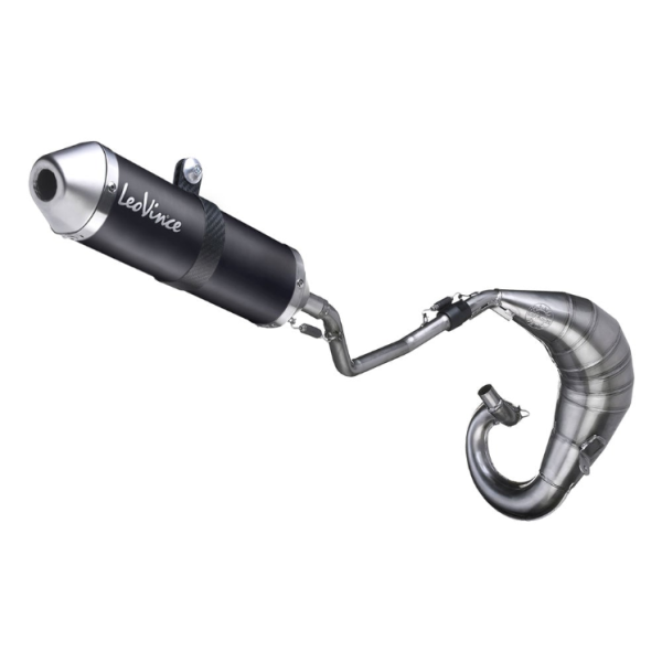 LeoVince Sistema de escape hecho a mano X-Fight, acero para Aprilia RS4 50 (Bj.11-13)