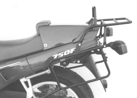 Portabultos tubular portaequipajes superior y portaequipajes lateral negro para Honda VFR 750 F (88-89)