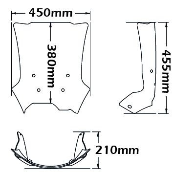 Parabrisas tipo ADV para BMW F 650 /800 GS (08-12), humo ligero