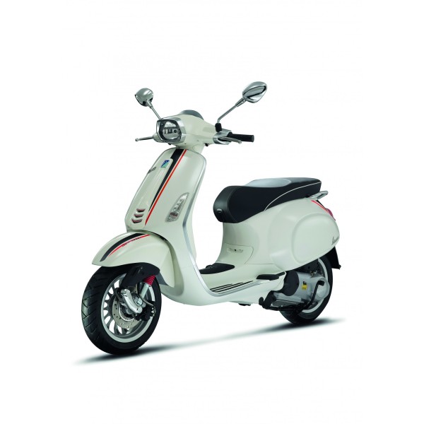 Juego de calcomanías originales Vespa Sprint Sport negro/rojo