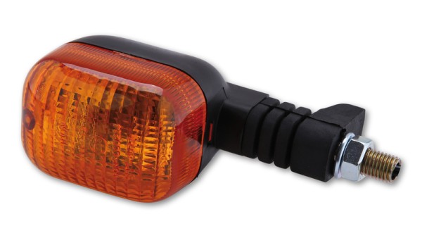 HIGHSIDER Indicador de bombilla estilo Smart Duc carcasa negra / lente naranja (pieza), delantera derecha y H