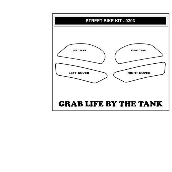 Stompgrip Tank Pad hybrid, Icon, Streetbike Tank Kit für Yamaha MT10, 2022-2025