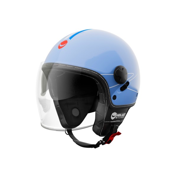 Helmo Milano Demi Jet Eos azul brillante