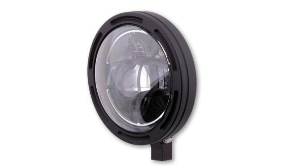 HIGHSIDER pro 5 3/4 pulgadas Faro delantero Marco-R2 Tipo 10 LED Negro Montaje inferior