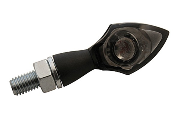 HIGHSIDER Pro Pen Head LED Indicador Carcasa Negro / Lente Gris Humo (Pareja), Delantero y Trasero