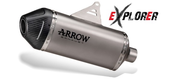Escape ARROW EXPLORER de titanio con terminal de carbono para Suzuki DR-Z4S (25-)