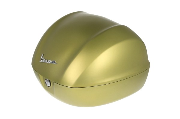 Baúl para Vespa de 32 l, verde mate, V03, sin respaldo